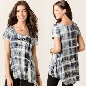 Namaste in Bed Punny Tunic Top - Tie Dye - S